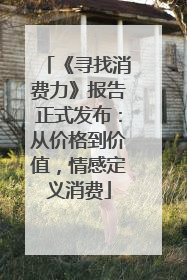 《寻找消费力》报告正式发布：从价格到价值，情感定义消费
