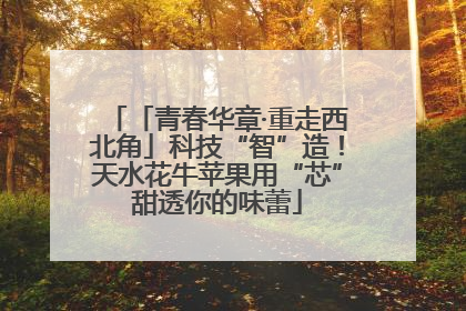 「青春华章·重走西北角」科技“智”造！天水花牛苹果用“芯”甜透你的味蕾