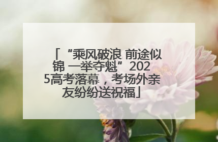 “乘风破浪 前途似锦 一举夺魁”2025高考落幕，考场外亲友纷纷送祝福