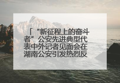 “新征程上的奋斗者”公安先进典型代表中外记者见面会在湖南公安引发热烈反响(一)