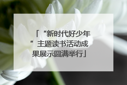 “新时代好少年”主题读书活动成果展示圆满举行