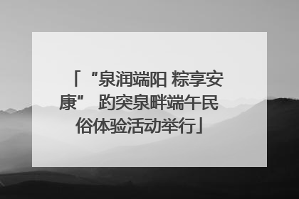 “泉润端阳 粽享安康” 趵突泉畔端午民俗体验活动举行