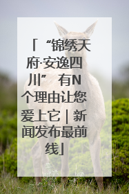“锦绣天府·安逸四川” 有N个理由让您爱上它｜新闻发布最前线