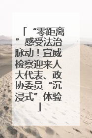 “零距离”感受法治脉动！宣威检察迎来人大代表、政协委员“沉浸式”体验