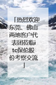 热烈欢迎东莞、佛山两地客户代表团莅临itc保伦股份考察交流