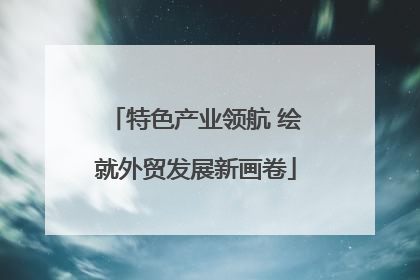 特色产业领航 绘就外贸发展新画卷