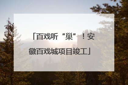 百戏听“巢”！安徽百戏城项目竣工