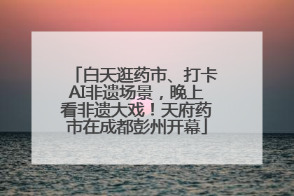 白天逛药市、打卡AI非遗场景，晚上看非遗大戏！天府药市在成都彭州开幕
