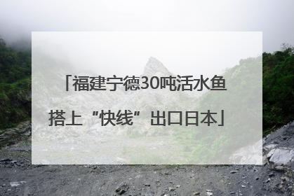福建宁德30吨活水鱼搭上“快线”出口日本