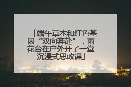 端午草木和红色基因“双向奔赴”，雨花台在户外开了一堂沉浸式思政课
