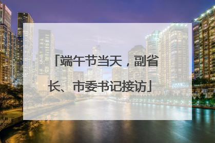 端午节当天，副省长、市委书记接访