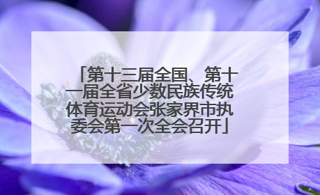 第十三届全国、第十一届全省少数民族传统体育运动会张家界市执委会第一次全会召开