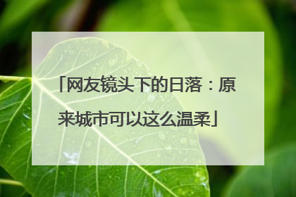 网友镜头下的日落：原来城市可以这么温柔