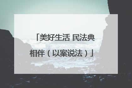 美好生活 民法典相伴（以案说法）