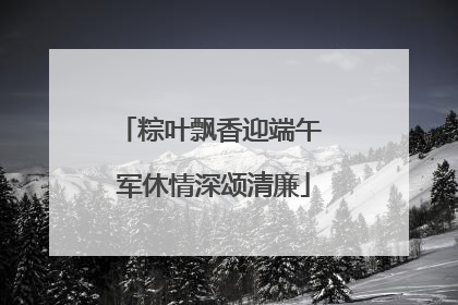 粽叶飘香迎端午 军休情深颂清廉
