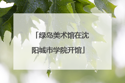 绿岛美术馆在沈阳城市学院开馆