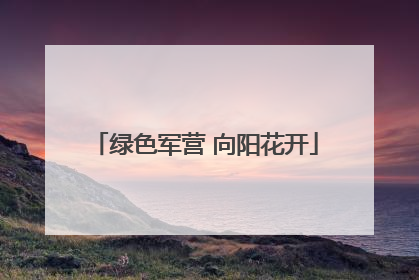 绿色军营 向阳花开