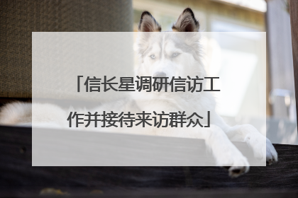 信长星调研信访工作并接待来访群众
