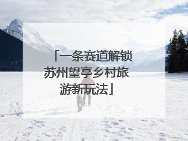 一条赛道解锁苏州望亭乡村旅游新玩法