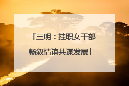 三明：挂职女干部畅叙情谊共谋发展