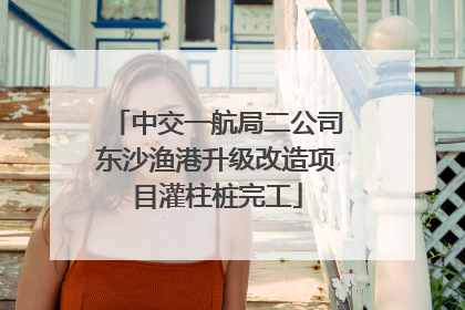 中交一航局二公司东沙渔港升级改造项目灌柱桩完工