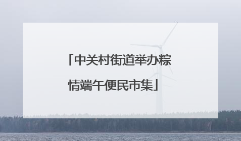 中关村街道举办粽情端午便民市集
