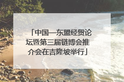 中国—东盟经贸论坛暨第三届链博会推介会在吉隆坡举行