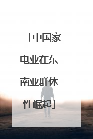中国家电业在东南亚群体性崛起