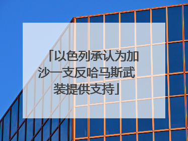 以色列承认为加沙一支反哈马斯武装提供支持