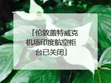 伦敦盖特威克机场印度航空柜台已关闭
