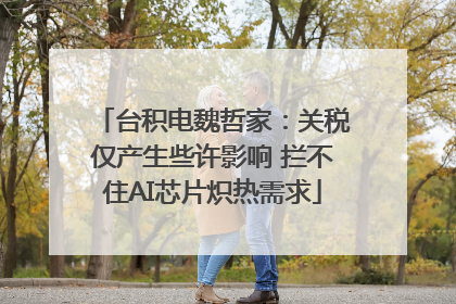 台积电魏哲家：关税仅产生些许影响 拦不住AI芯片炽热需求