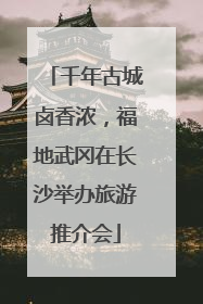千年古城卤香浓，福地武冈在长沙举办旅游推介会