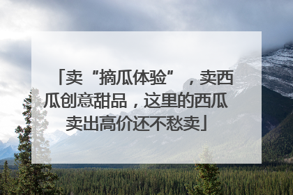卖“摘瓜体验”，卖西瓜创意甜品，这里的西瓜卖出高价还不愁卖