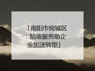 南阳市宛城区：精准服务助企业加速转型