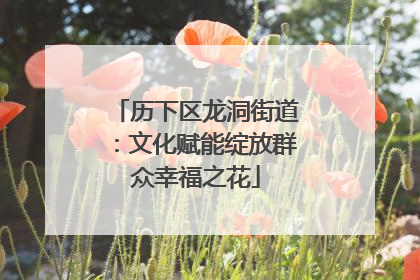 历下区龙洞街道：文化赋能绽放群众幸福之花