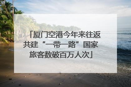 厦门空港今年来往返共建“一带一路”国家旅客数破百万人次