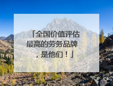 全国价值评估最高的劳务品牌，是他们！