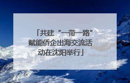 共建“一带一路”赋能侨企出海交流活动在沈阳举行