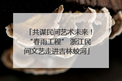 共谋民间艺术未来！“春雨工程” 浙江民间文艺走进吉林蛟河