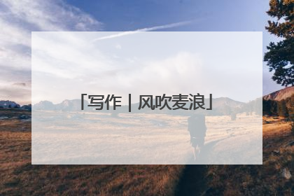 写作｜风吹麦浪