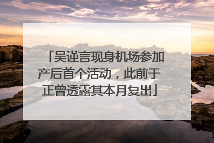 吴谨言现身机场参加产后首个活动，此前于正曾透露其本月复出