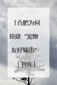 合肥为何投建“宠物友好城市”｜智库