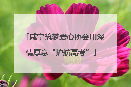咸宁筑梦爱心协会用深情厚意“护航高考”