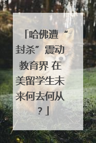 哈佛遭“封杀”震动教育界 在美留学生未来何去何从？