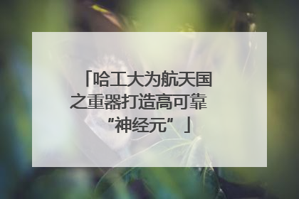 哈工大为航天国之重器打造高可靠“神经元”