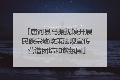 唐河县马振抚镇开展民族宗教政策法规宣传 营造团结和谐氛围