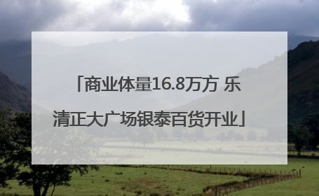 商业体量16.8万方 乐清正大广场银泰百货开业