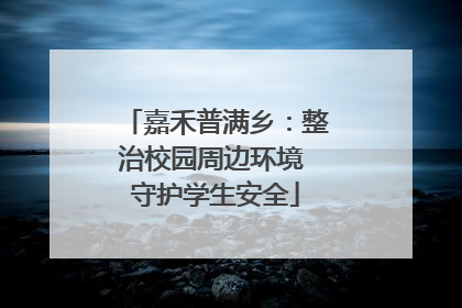 嘉禾普满乡：整治校园周边环境 守护学生安全