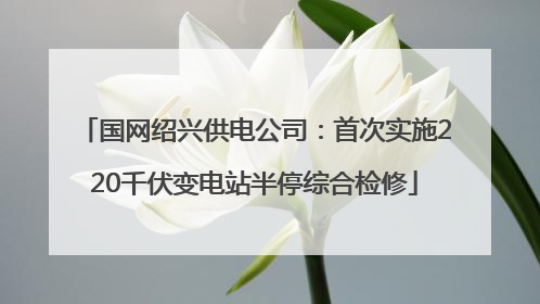 国网绍兴供电公司：首次实施220千伏变电站半停综合检修