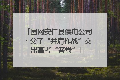 国网安仁县供电公司：父子“并肩作战”交出高考“答卷”